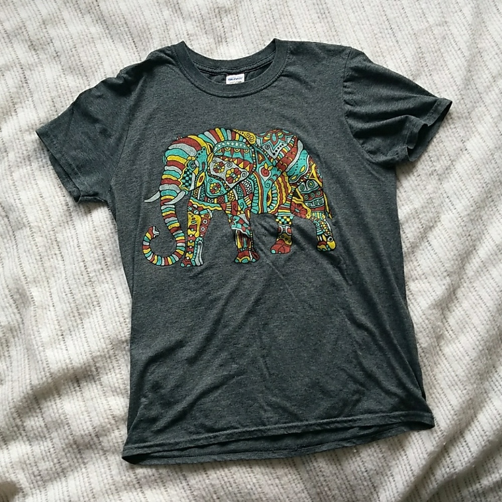 mandala elephant tshirt